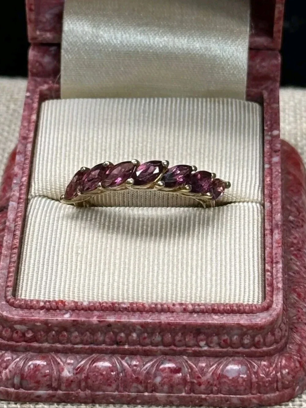 Gold Over Sterling Silver 2.15 TCW Orissa Rhodolite Garnet Ring SZ 8